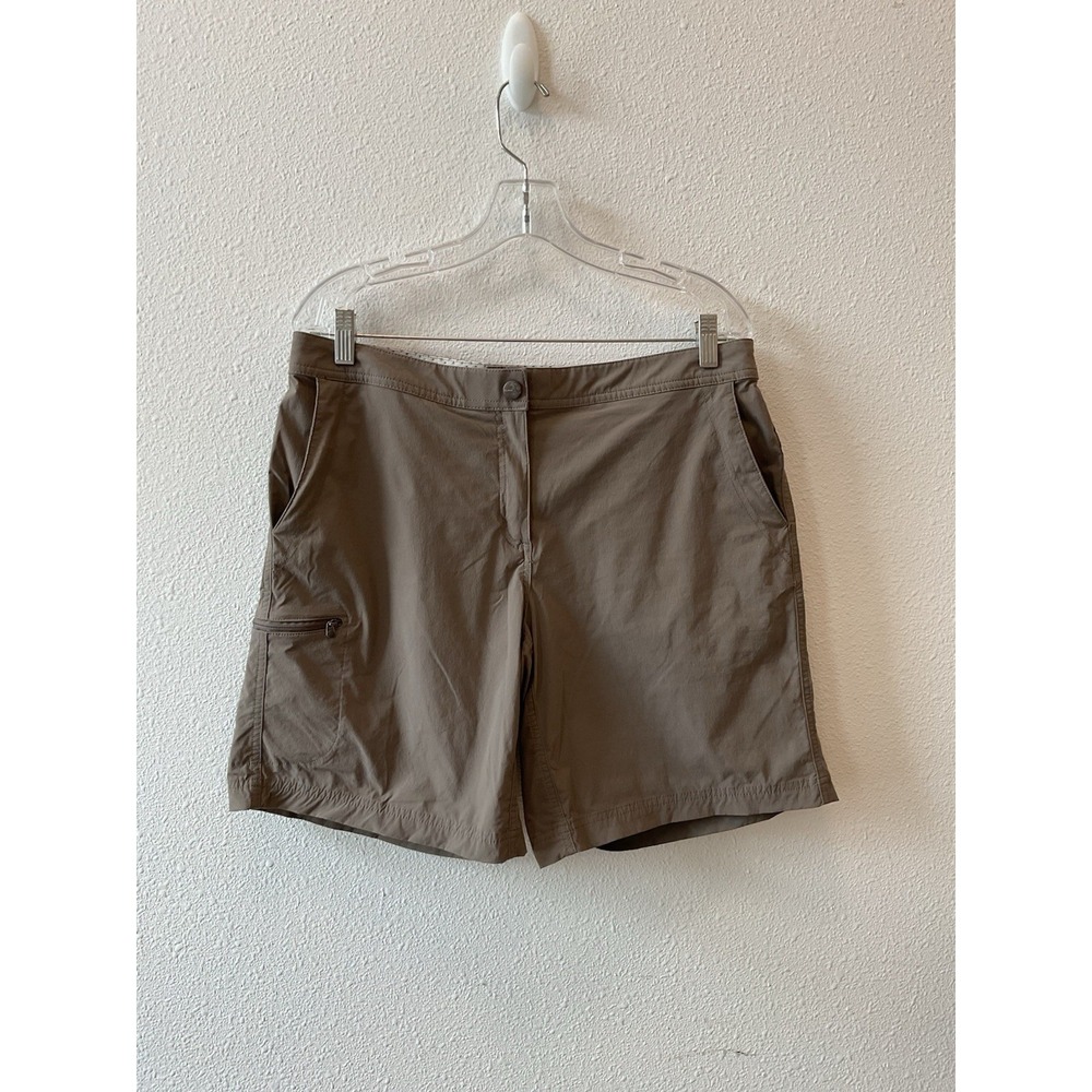 L.L. Bean Women's Water-Repellent Comfort Shorts, Mid-Rise Costal Dune Size 14